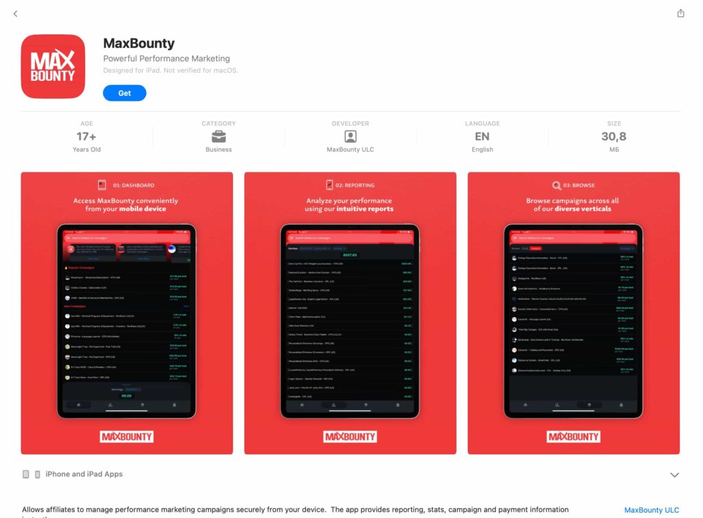 MaxBounty App